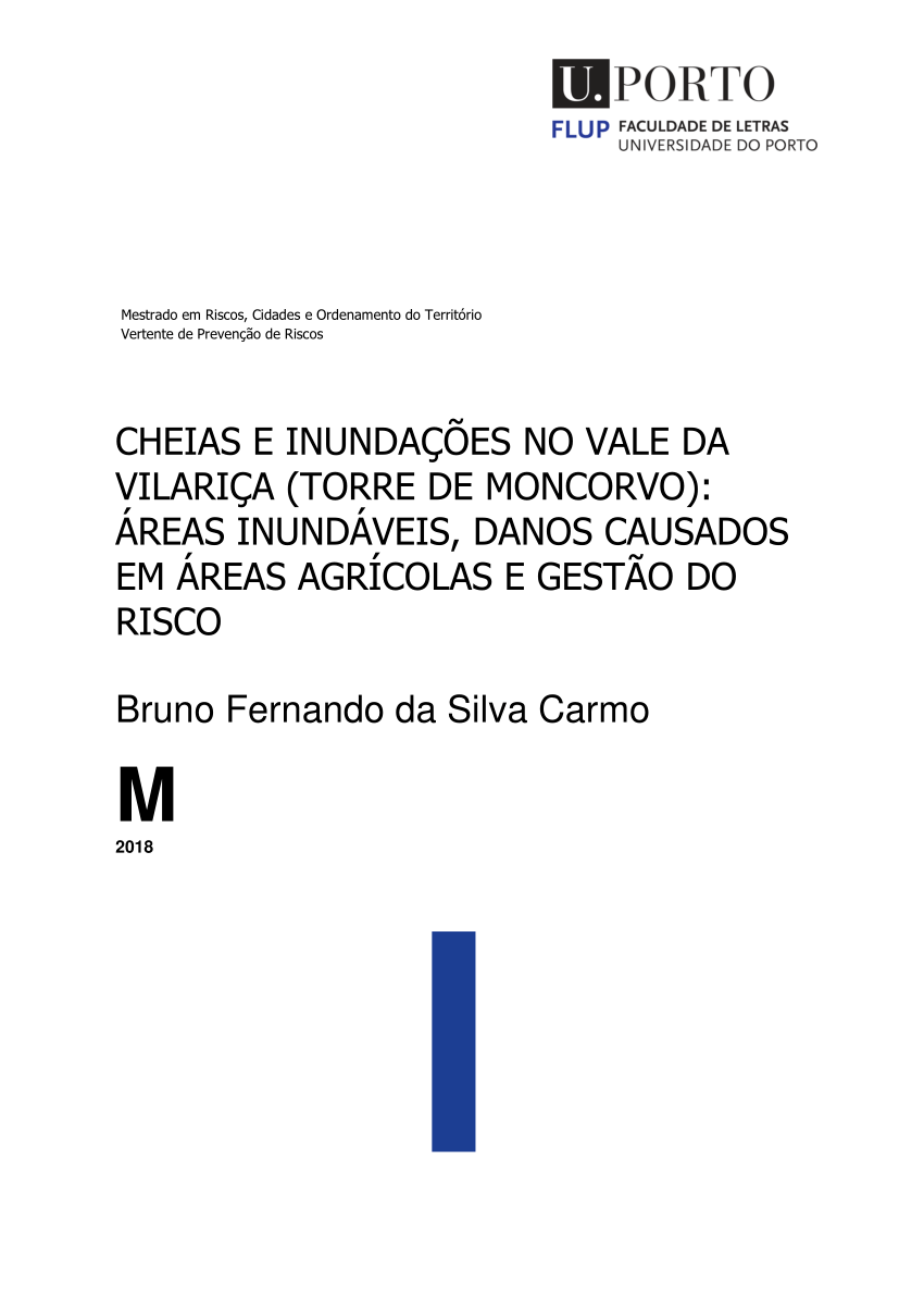 Pdf Cheias E Inundações No Vale Da Vilariça Torre De Moncorvo áreas Inundáveis Danos 