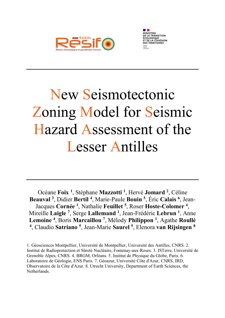 PDF) A New Seismic Source Zone Model for Lesser Antilles Seismic