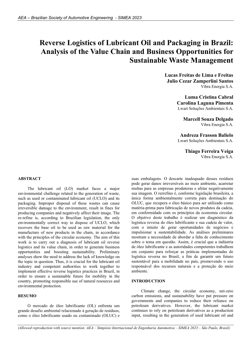 ESG NA LOGÍSTICA: O DESCARTE RESPONSÁVEL DE ÓLEO LUBRIFICANTE USADO