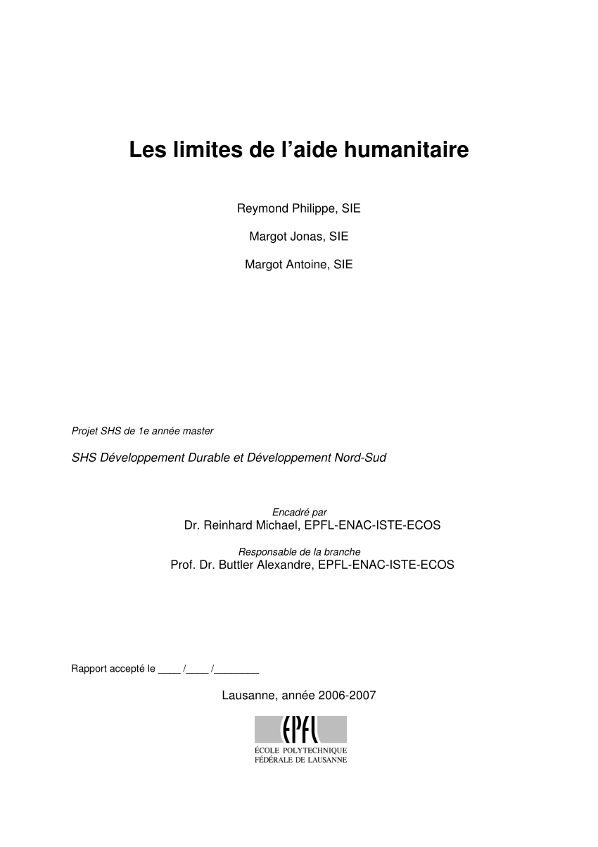 Exemple De Projet Humanitaire En Afrique Pdf  Exemple de Projet