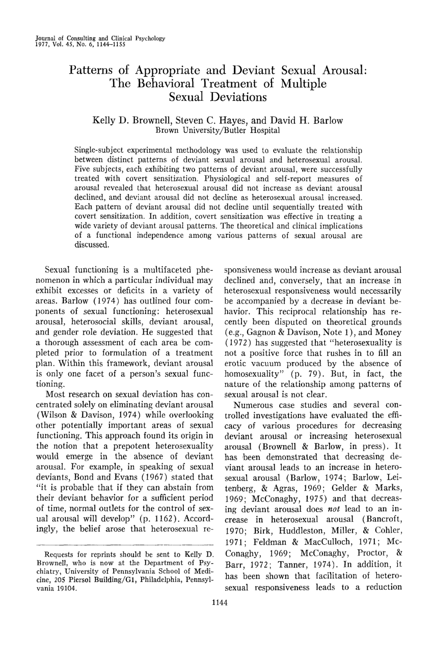 Patterns Of Appropriate And Deviant Sexual Arousal The Behavioral Treatment Of Multiple Sexual 2251