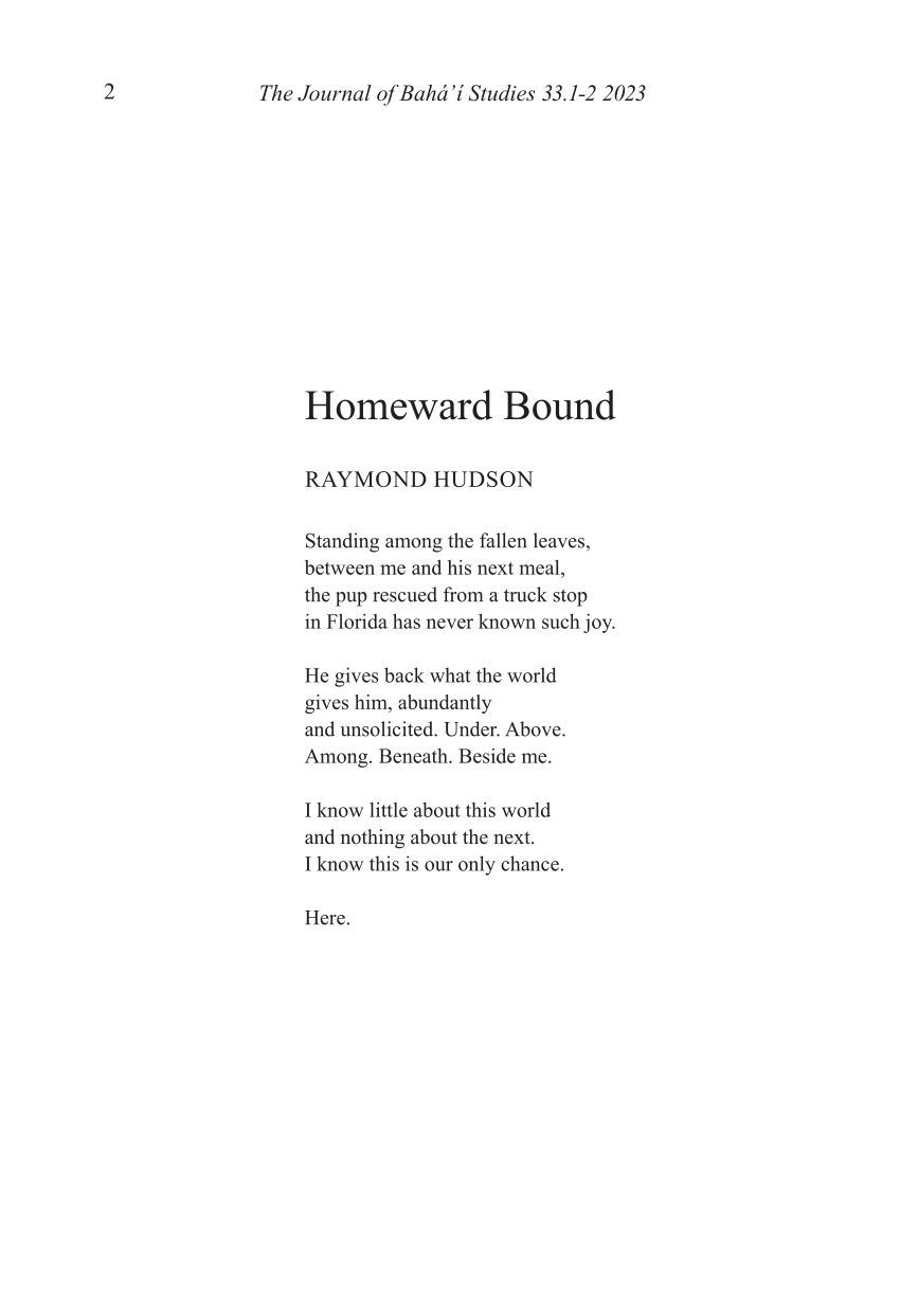 (PDF) Homeward Bound