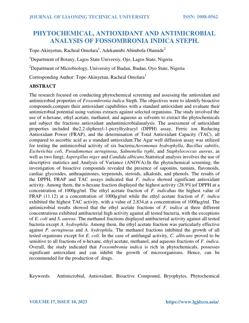 https://www.researchgate.net/publication/374756344_PHYTOCHEMICAL_ANTIOXIDANT_AND_ANTIMICROBIAL_ANALYSIS_OF_FOSSOMBRONIA_INDICA_STEPH