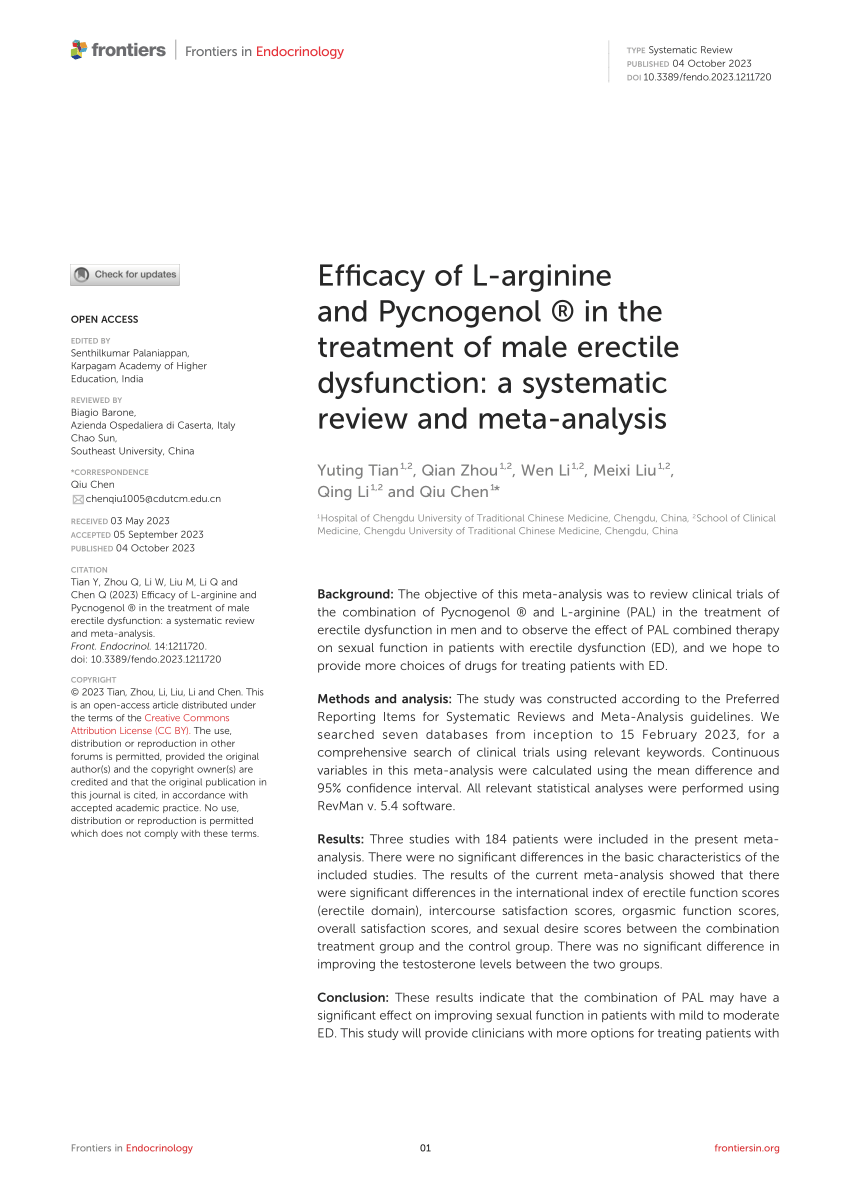 PDF Efficacy of L arginine and Pycnogenol in the treatment of