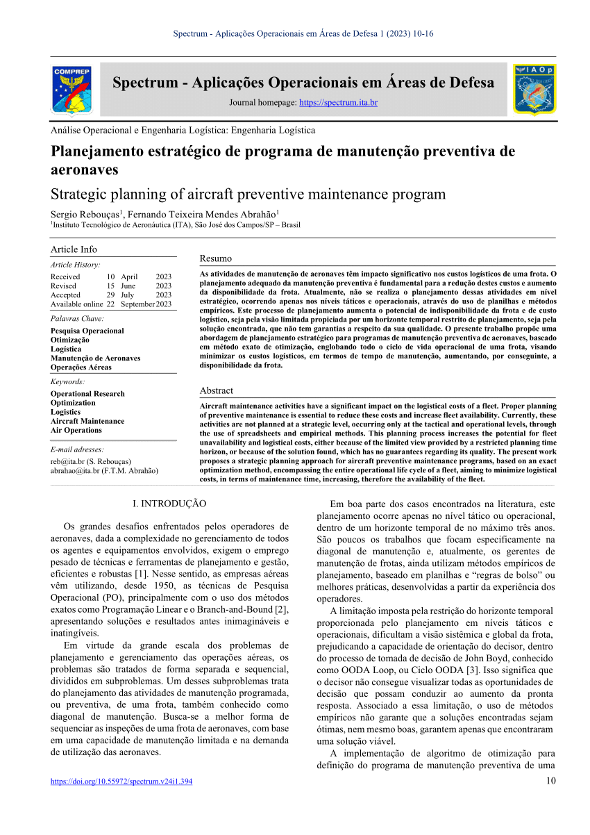 PDF Planejamento estrat gico de programa de manuten o preventiva