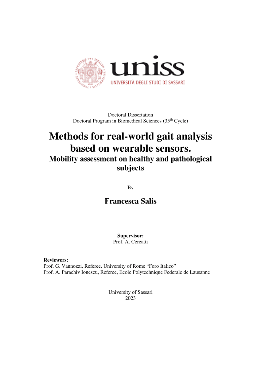 PDF) Methods for real-world gait analysis based on wearable