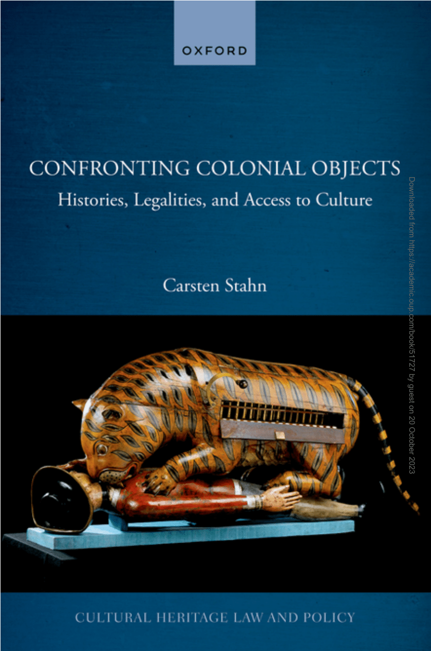 PDF) Confronting Colonial Objects: Histories, Legalities, and Access to  Culture | Vitrinenschränke