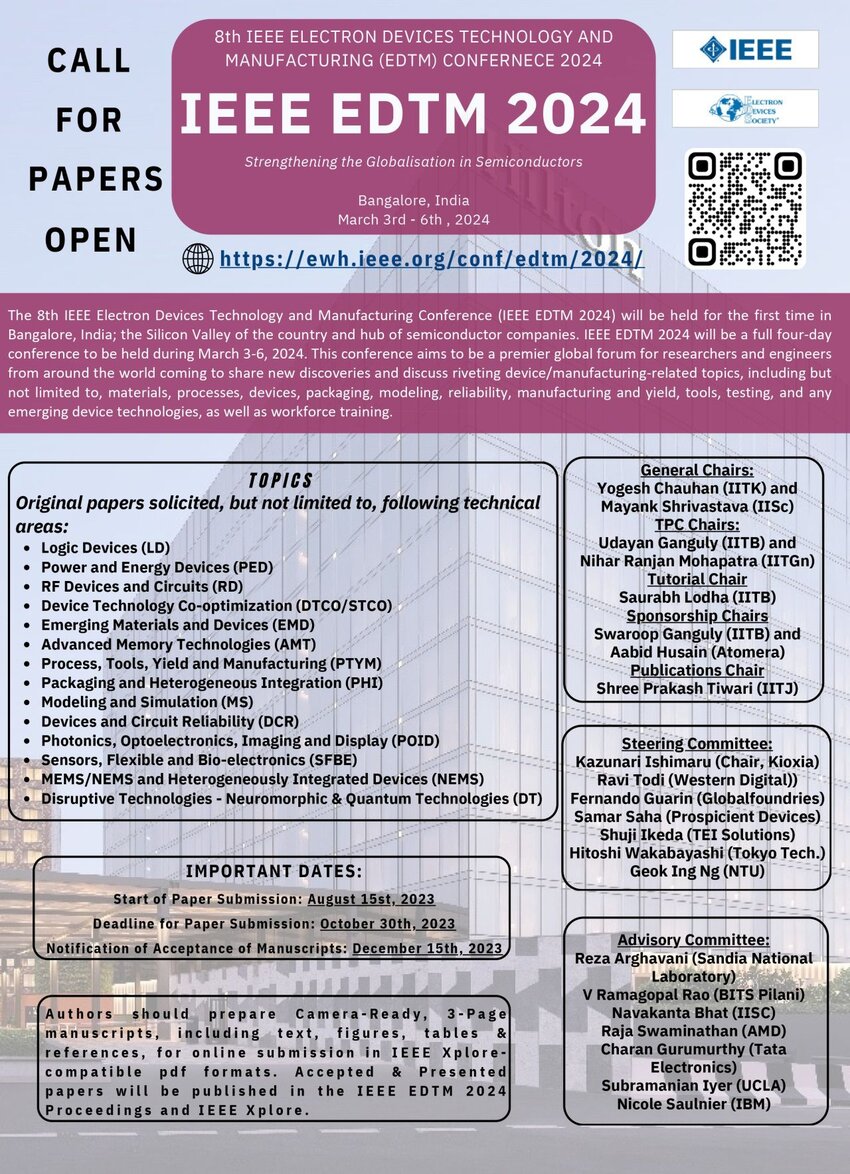(PDF) IEEE Electron Devices Technology and Manufacturing Conference