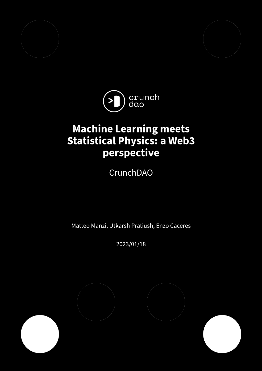 (PDF) Machine Learning meets Statistical Physics a Web3 perspective