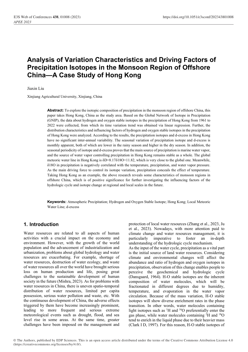 (PDF) Analysis of Variation Characteristics and Driving Factors of ...