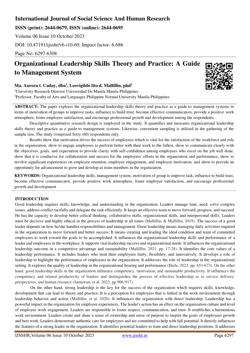 research papers on organizational leadership