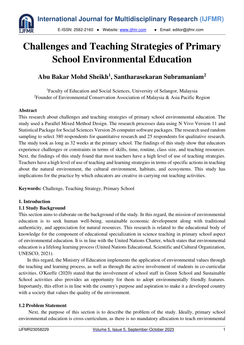 what are the challenges of teaching environmental education