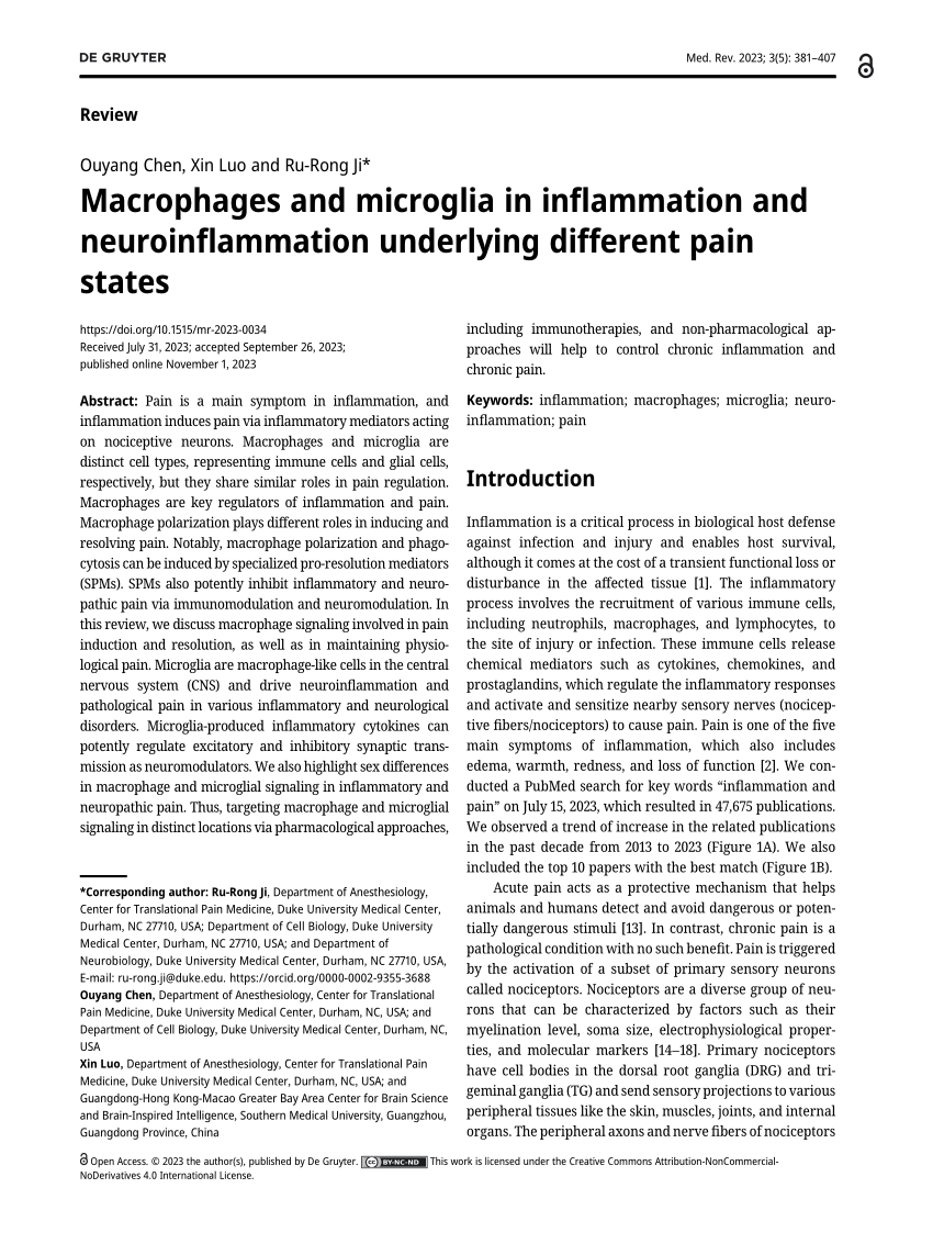 PDF) Macrophages and microglia in inflammation and 