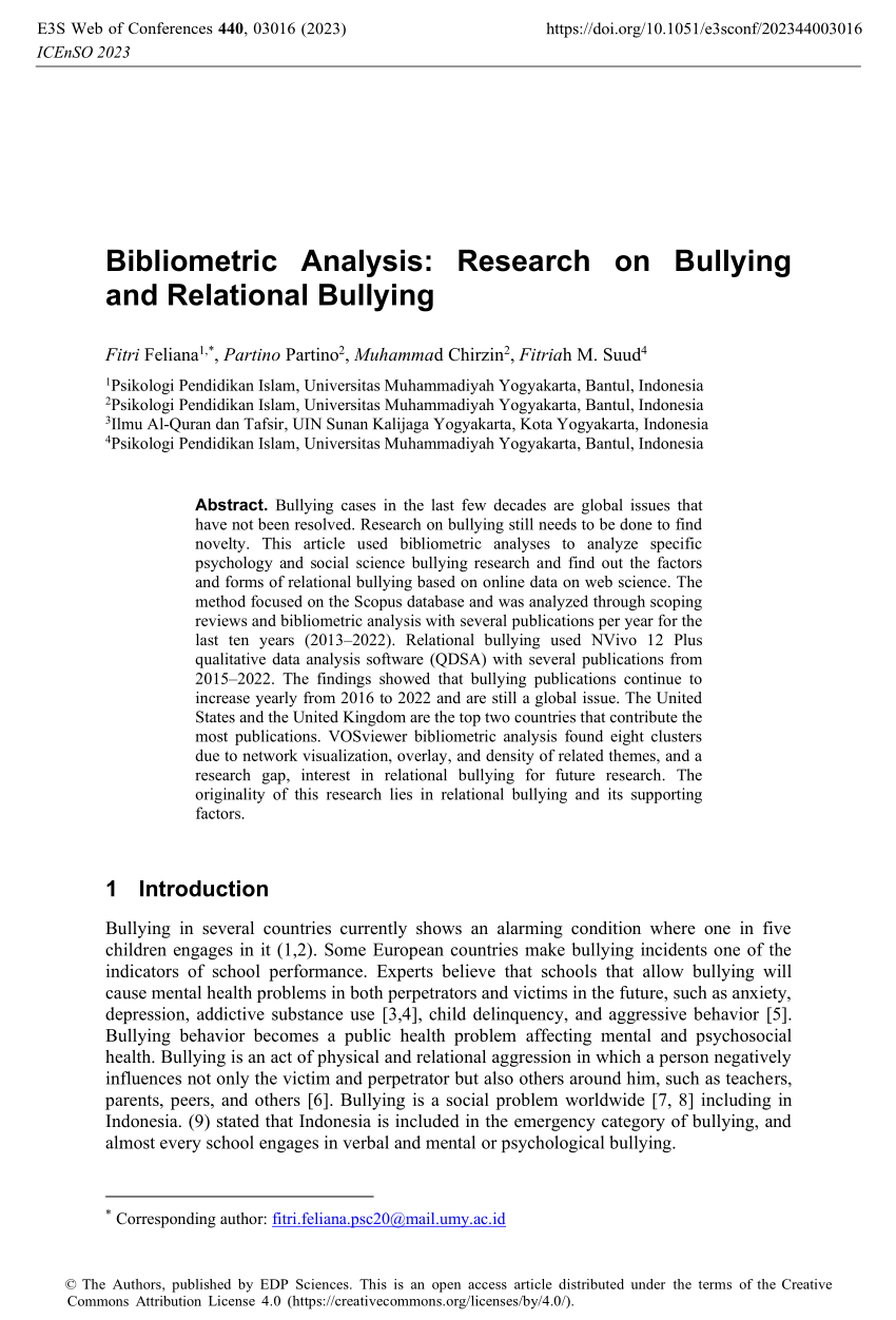 psychology research on bullying