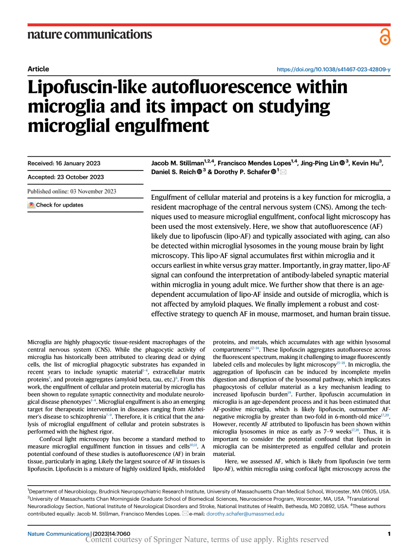 (PDF) Lipofuscin-like autofluorescence within microglia and its impact ...