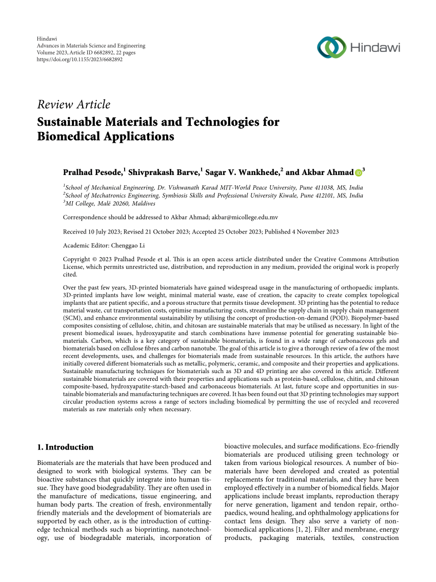 Progress in Hydroxyapatite–Starch Based Sustainable Biomaterials