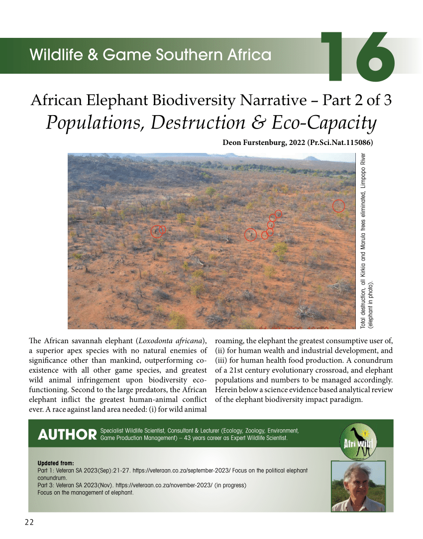 (PDF) African Elephant Biodiversity Narrative - Part 2 of 3