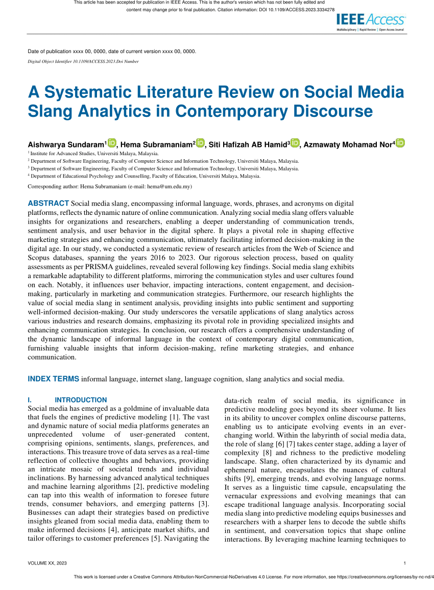 literature review on social media platforms