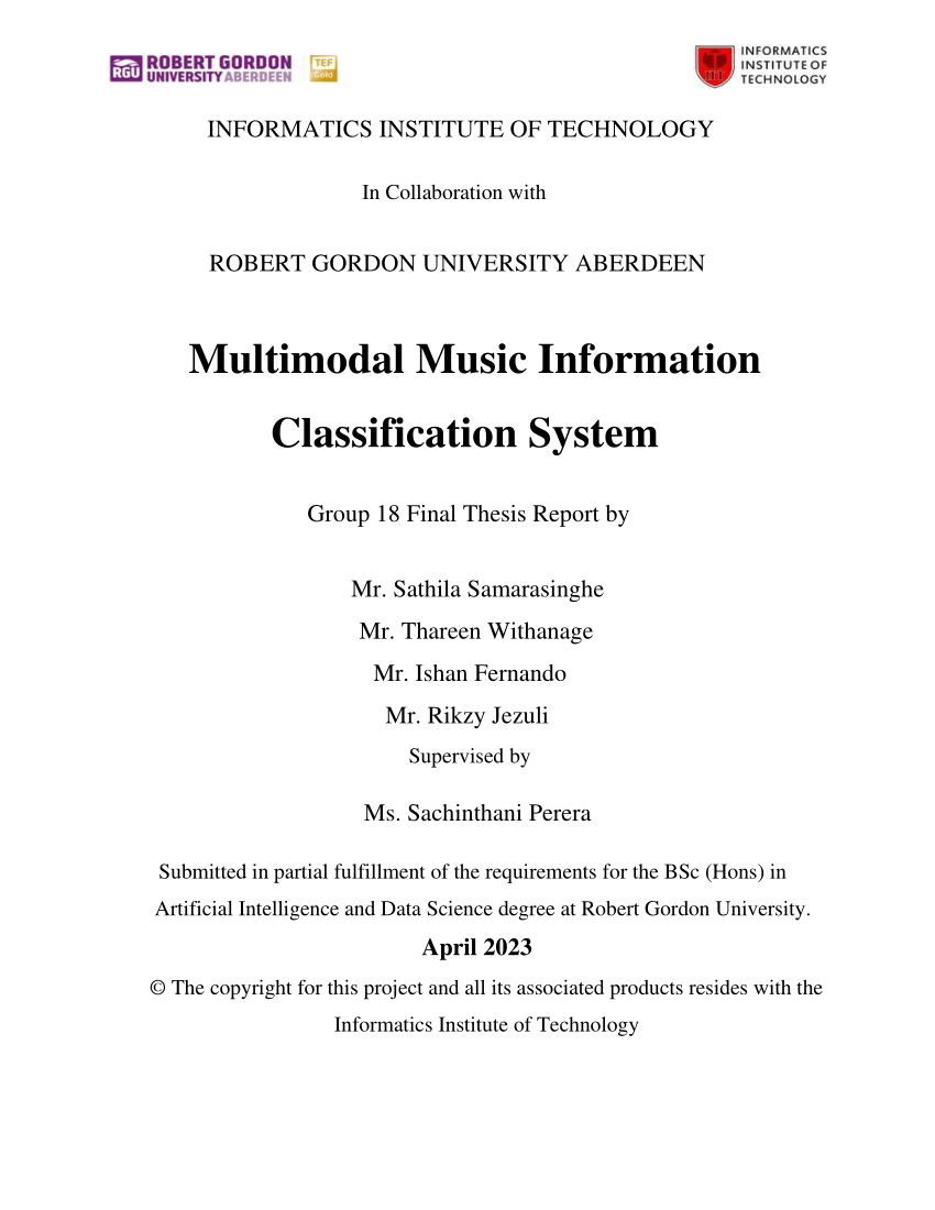 music classification thesis