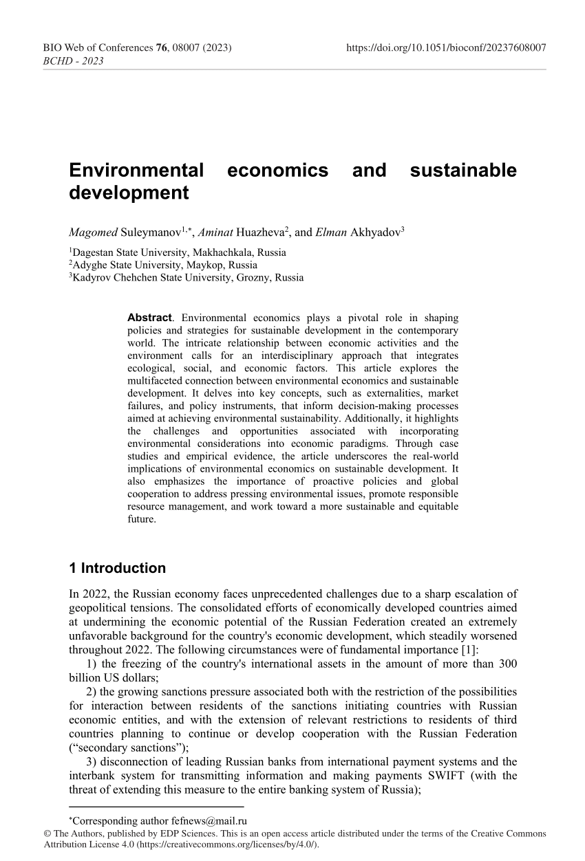 master thesis environmental economics