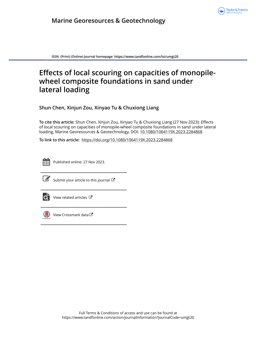 (PDF) Effects of local scouring on capacities of monopile-wheel ...