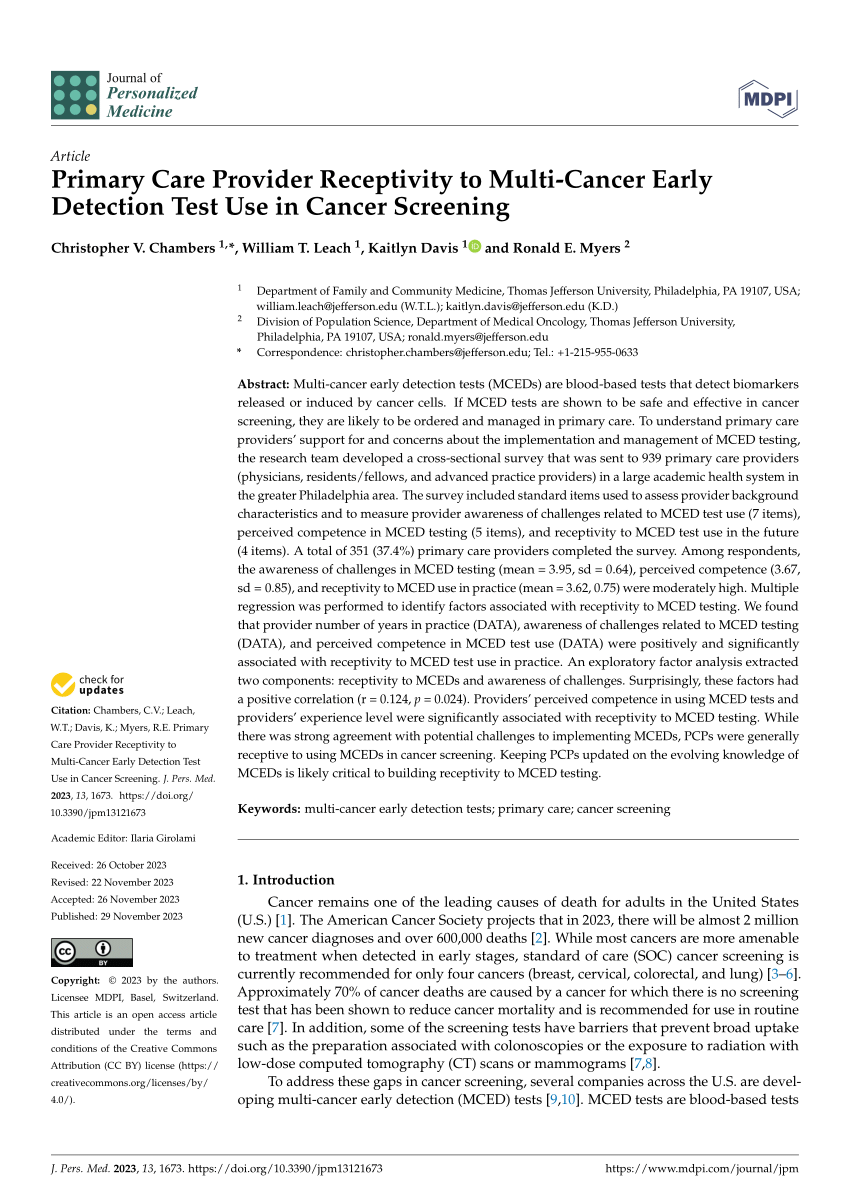 Multi-cancer early detection test in symptomatic patients referred for  cancer investigation in England and Wales (SYMPLIFY): a large-scale,  observational cohort study - The Lancet Oncology