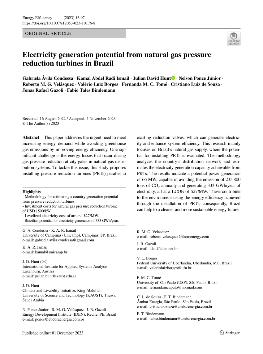 PDF) The potential for electricity conservation and carbon dioxide emission  reductions in the household sector of Brazil