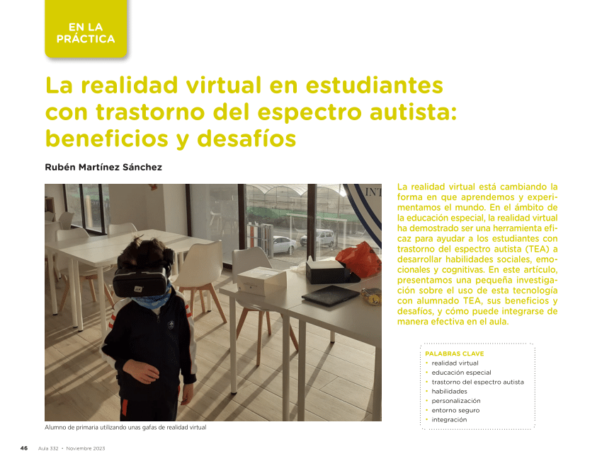 Nuevos estudios respaldan el uso de la realidad virtual en niños y adultos  con TEA