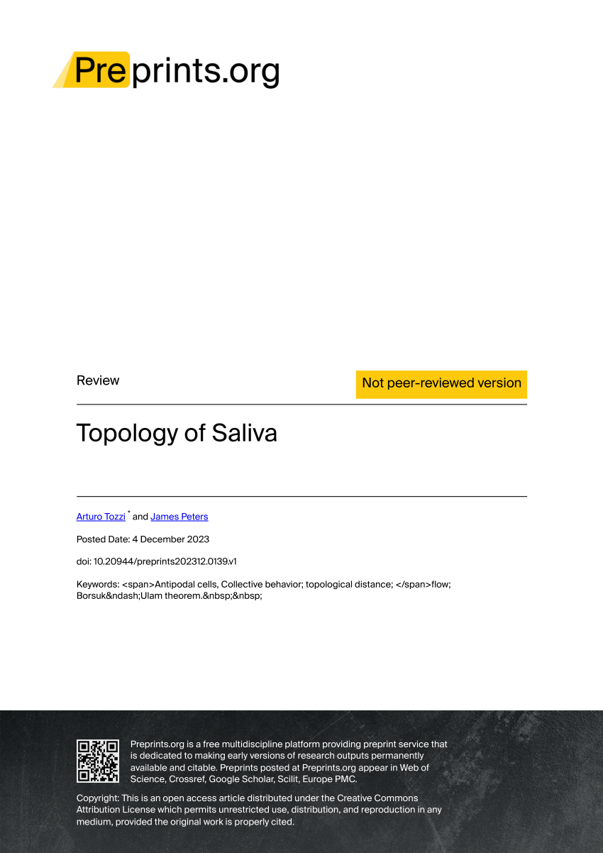 PDF Topology of Saliva 