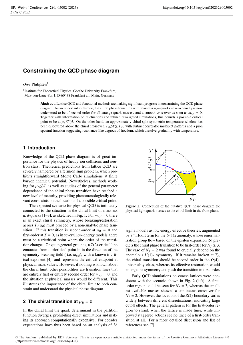 (PDF) Constraining the QCD phase diagram