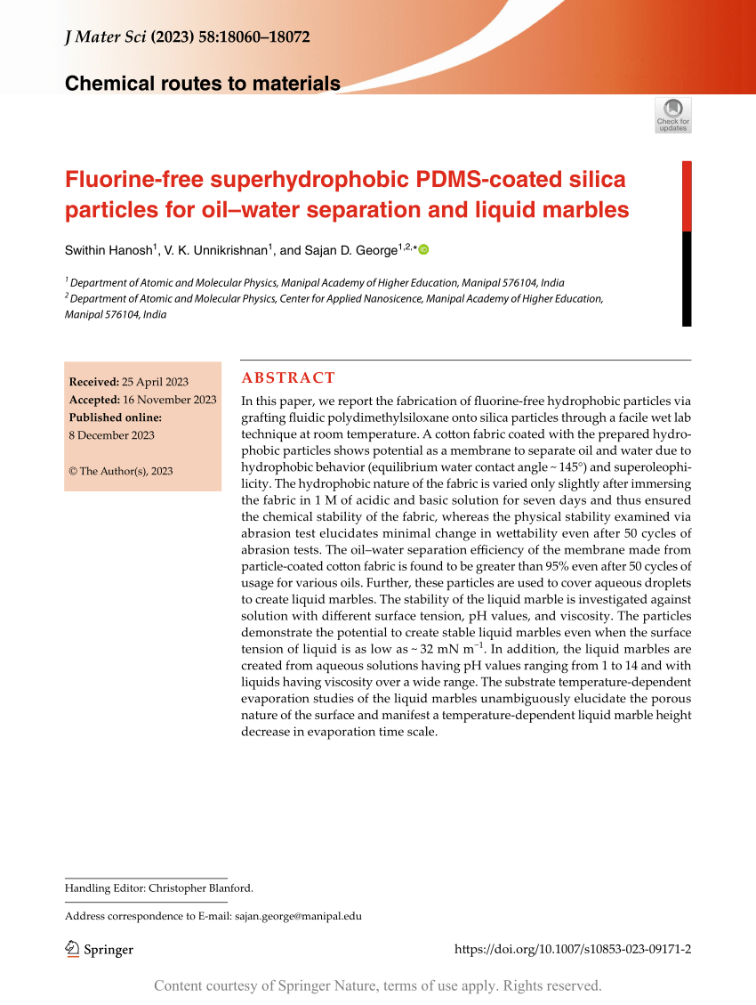 Facile Fabrication of Fluorine‐free Silica‐based Superhydrophobic