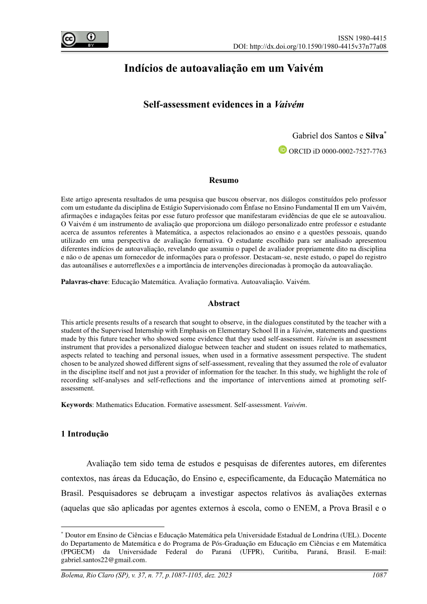 Ficha de autoavaliação online exercise for