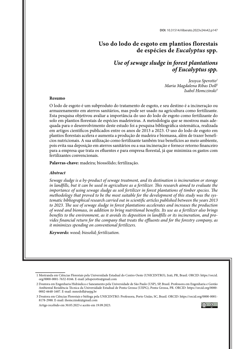 PDF) Composto de lodo de esgoto para o cultivo inicial de eucalipto