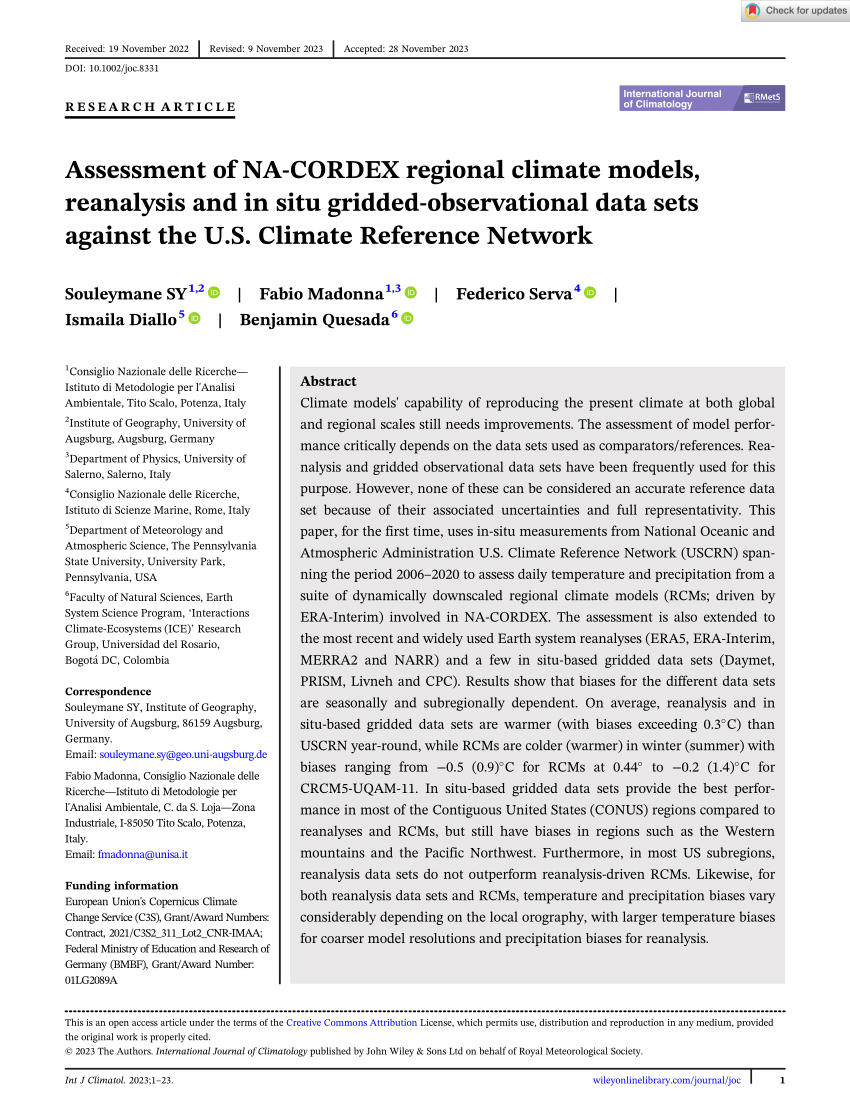 CORDEX-Evaluation  Regional Climate Model Evaluation System
