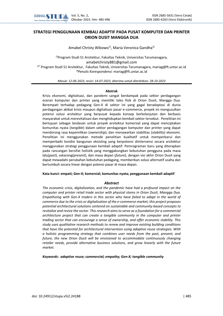 Pdf Strategi Penggunaan Kembali Adaptif Pada Pusat Komputer Dan Printer Orion Dusit Mangga Dua 4383