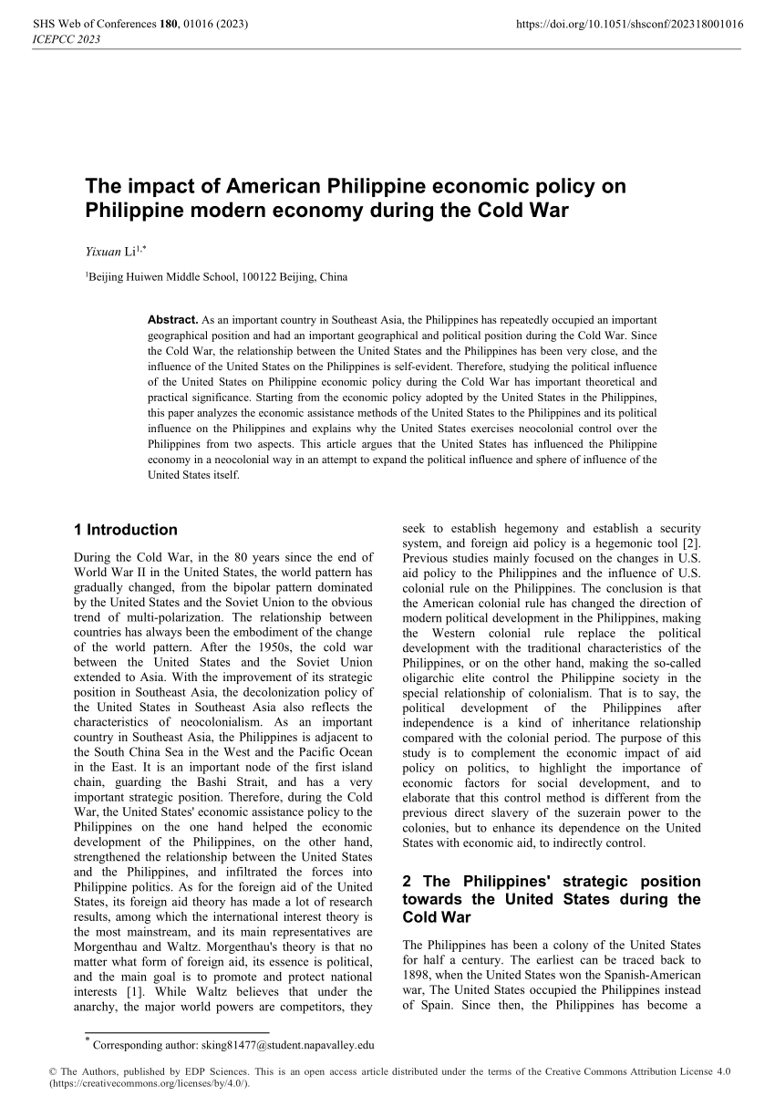 research paper about philippine economy