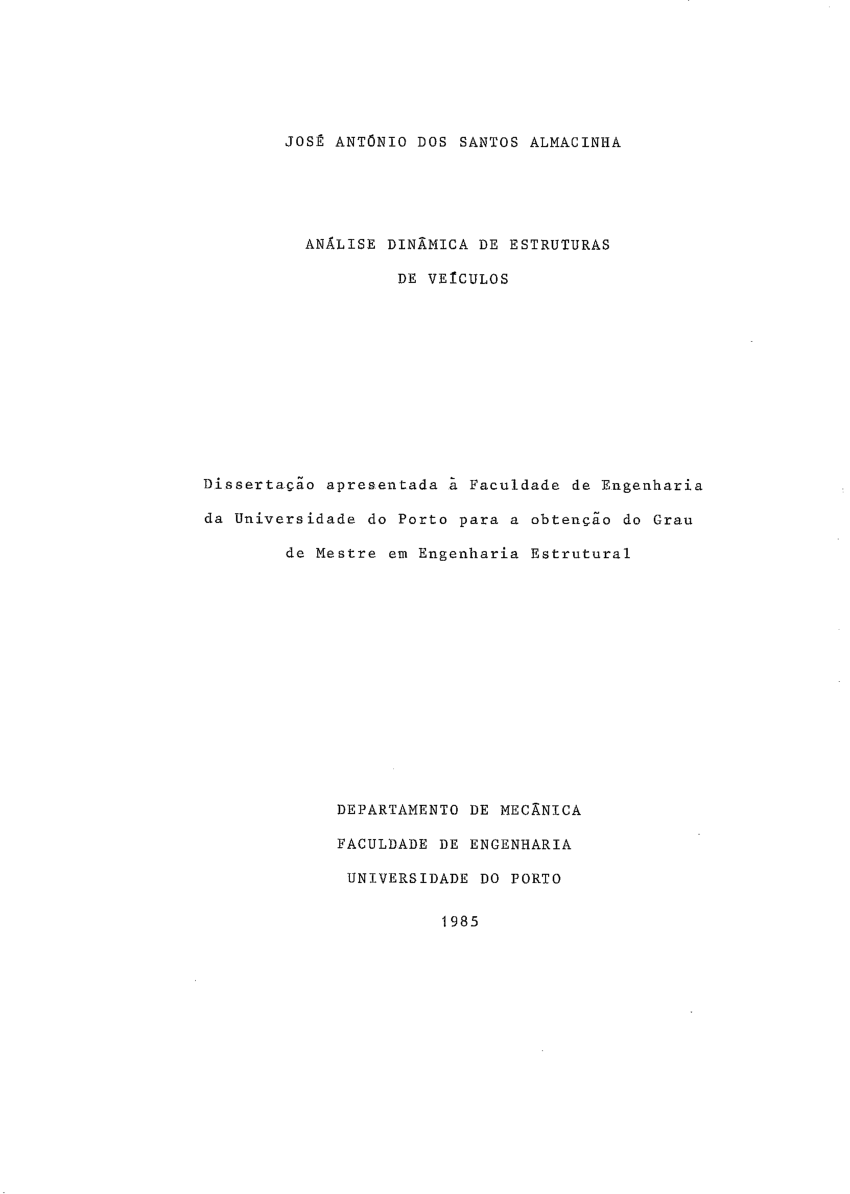 PDF) ANÁLISE DINÂMICA DE ESTRUTURAS COM O MÉTODO DOS ELEMENTOS