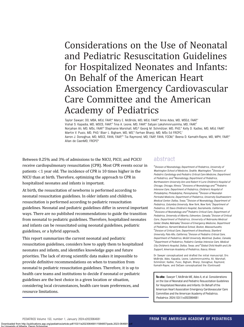 Neonatal Resuscitation (Part-4), 2020 AAP Guidelines