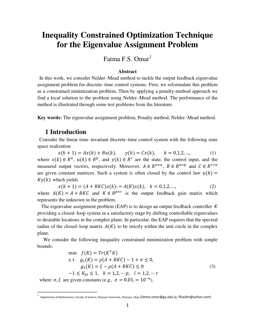 assignment problem constrained