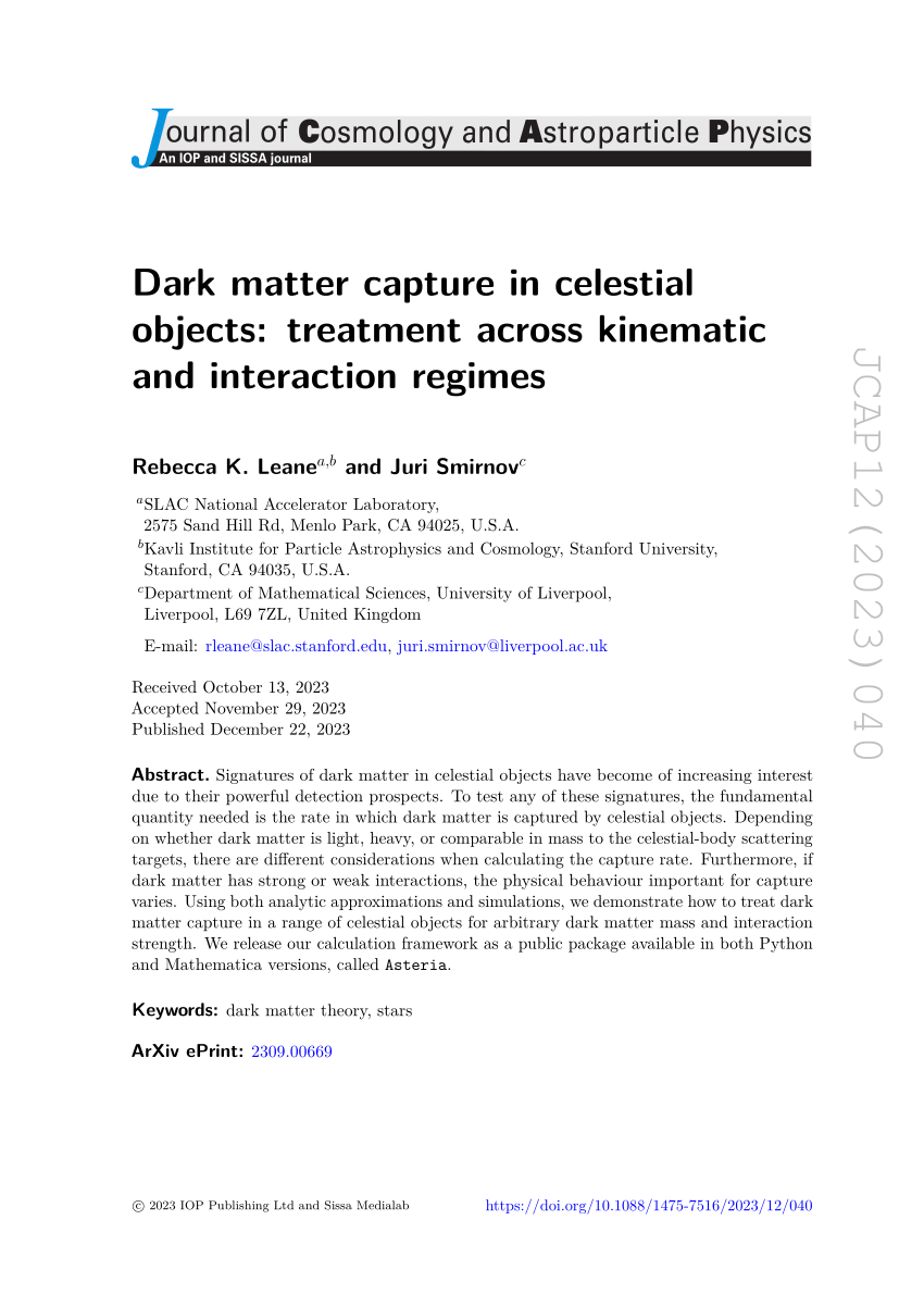 Topic: Dark matter  SLAC National Accelerator Laboratory