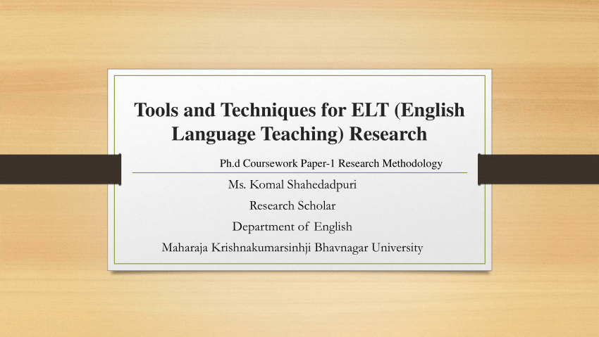 elt research topics