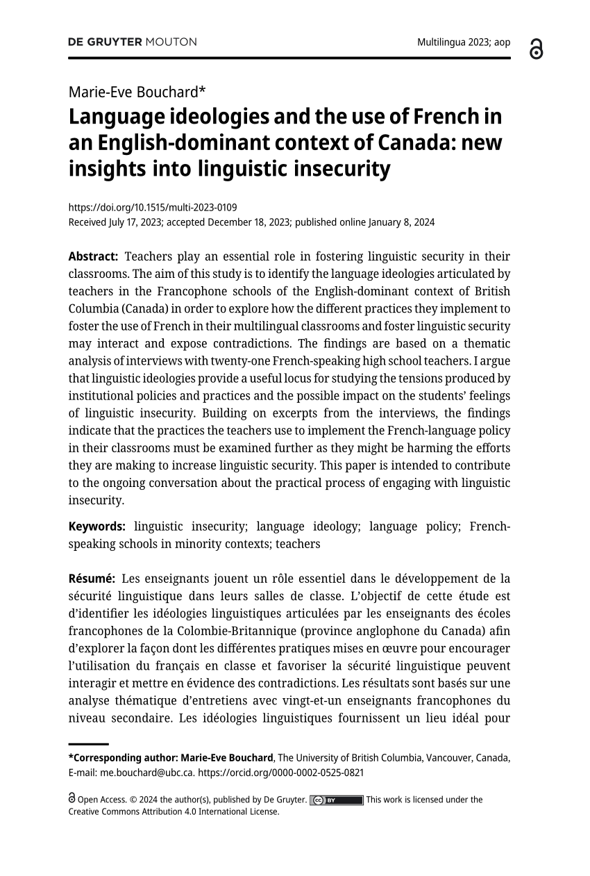 linguistic insecurity essay