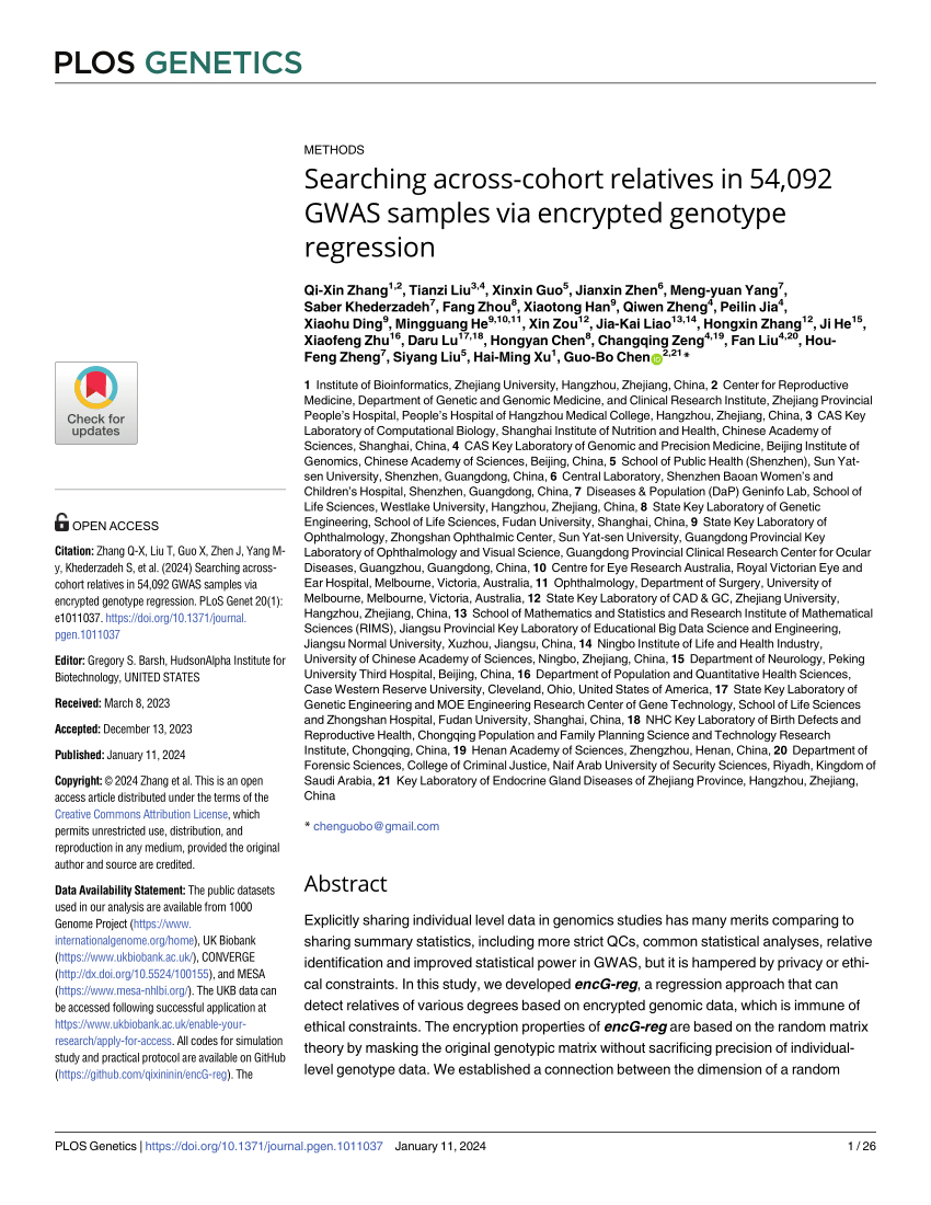 PDF) Searching across-cohort relatives in 54,092 GWAS samples via 