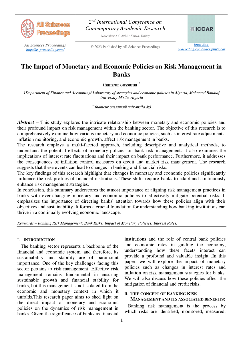 risk management in banks research paper