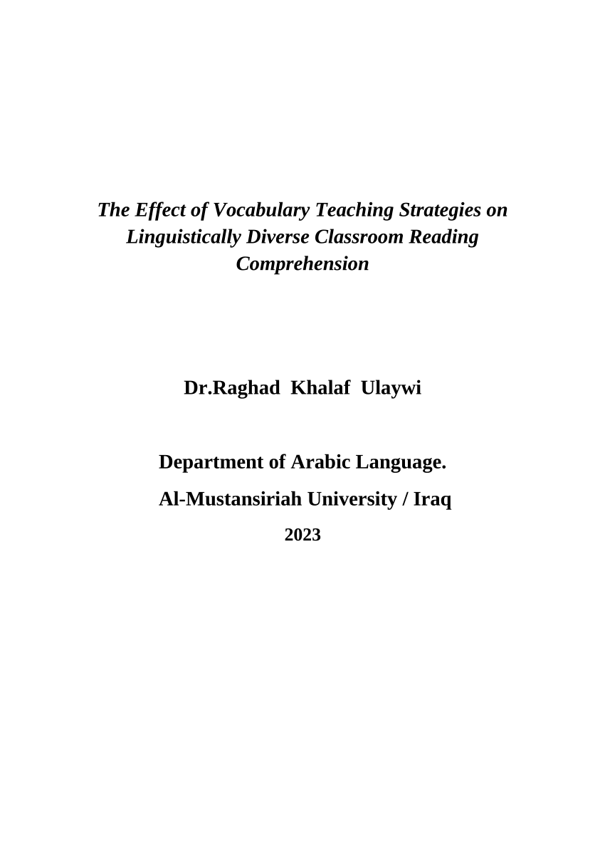 thesis on vocabulary teaching strategies