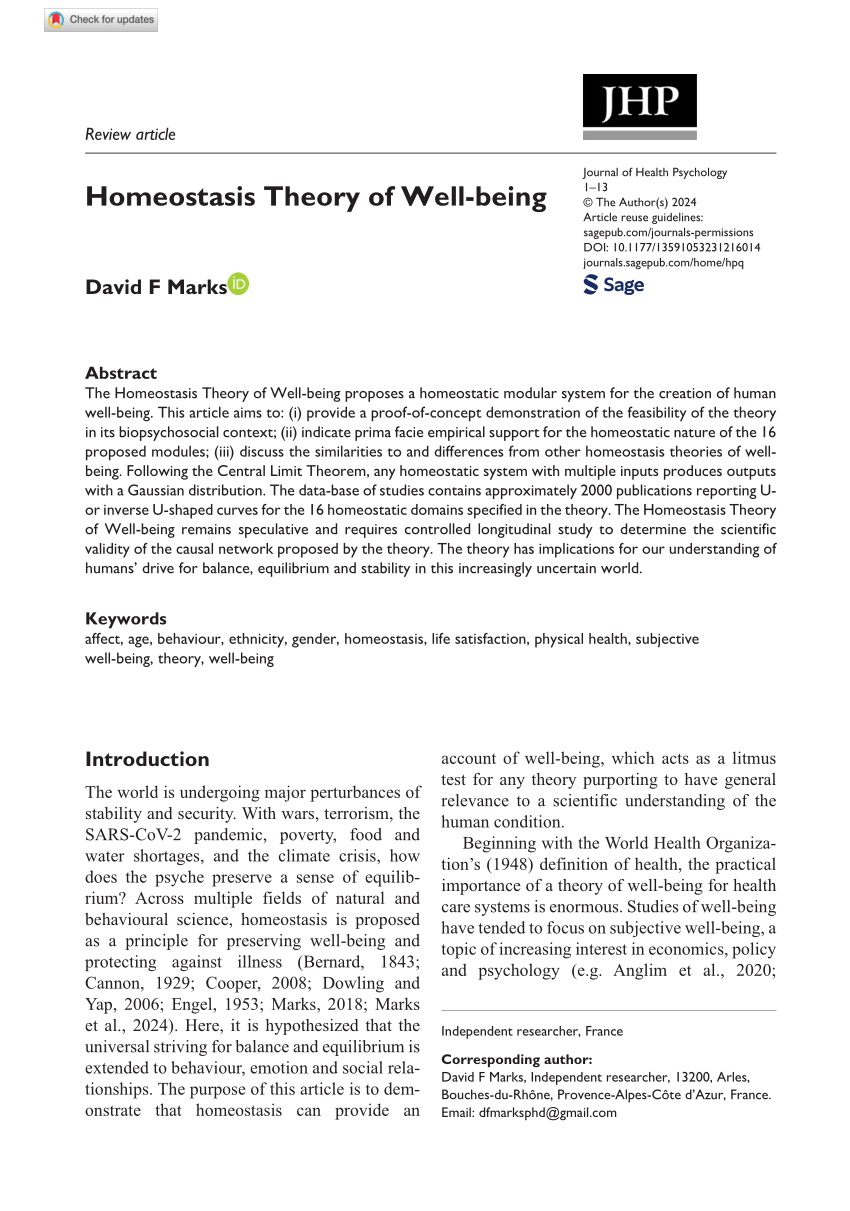 PDF Marks 2024 Homeostasis Theory Of Well Being   Largepreview 