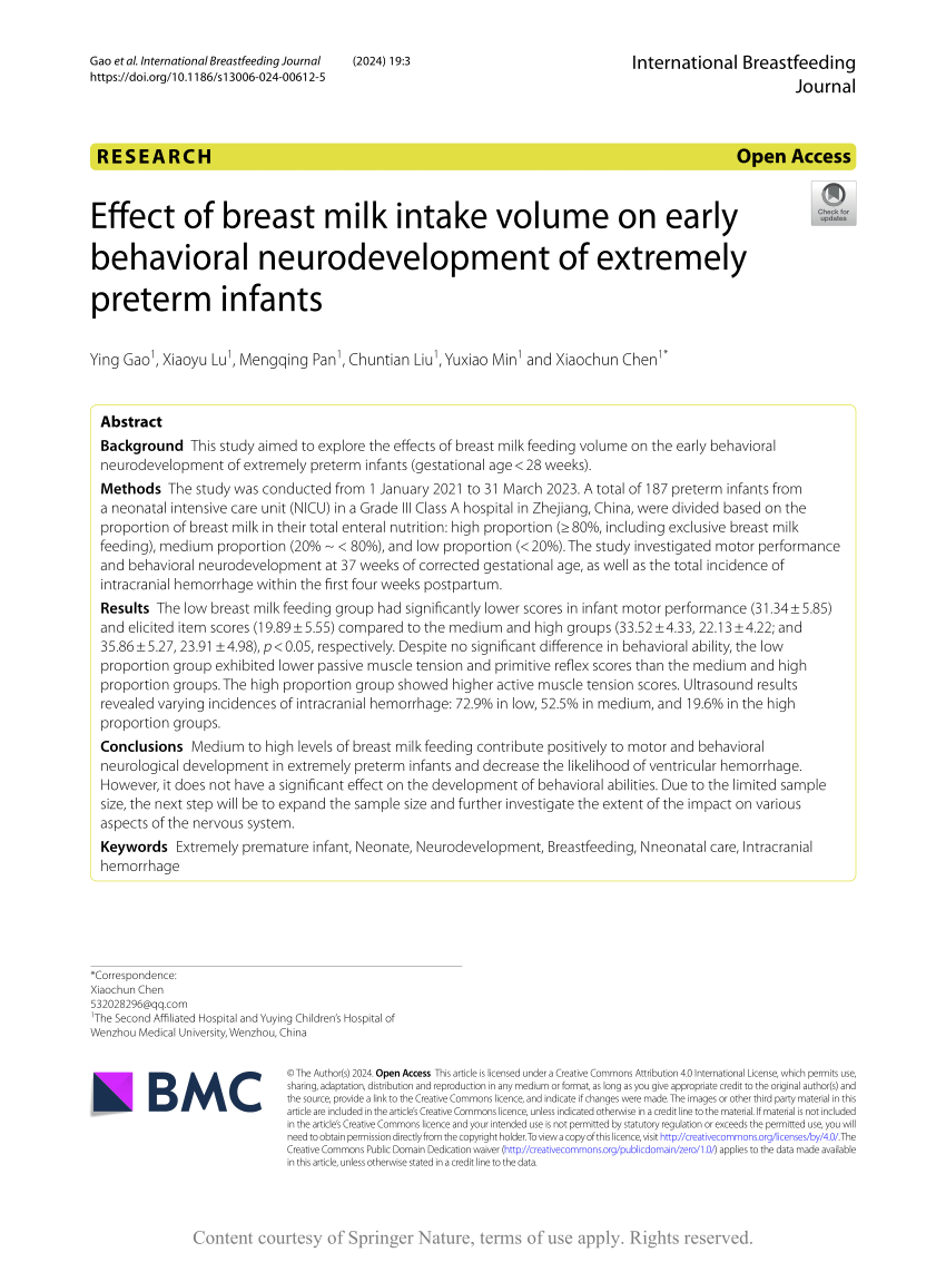 Frontiers  Individualized Target Fortification of Breast Milk