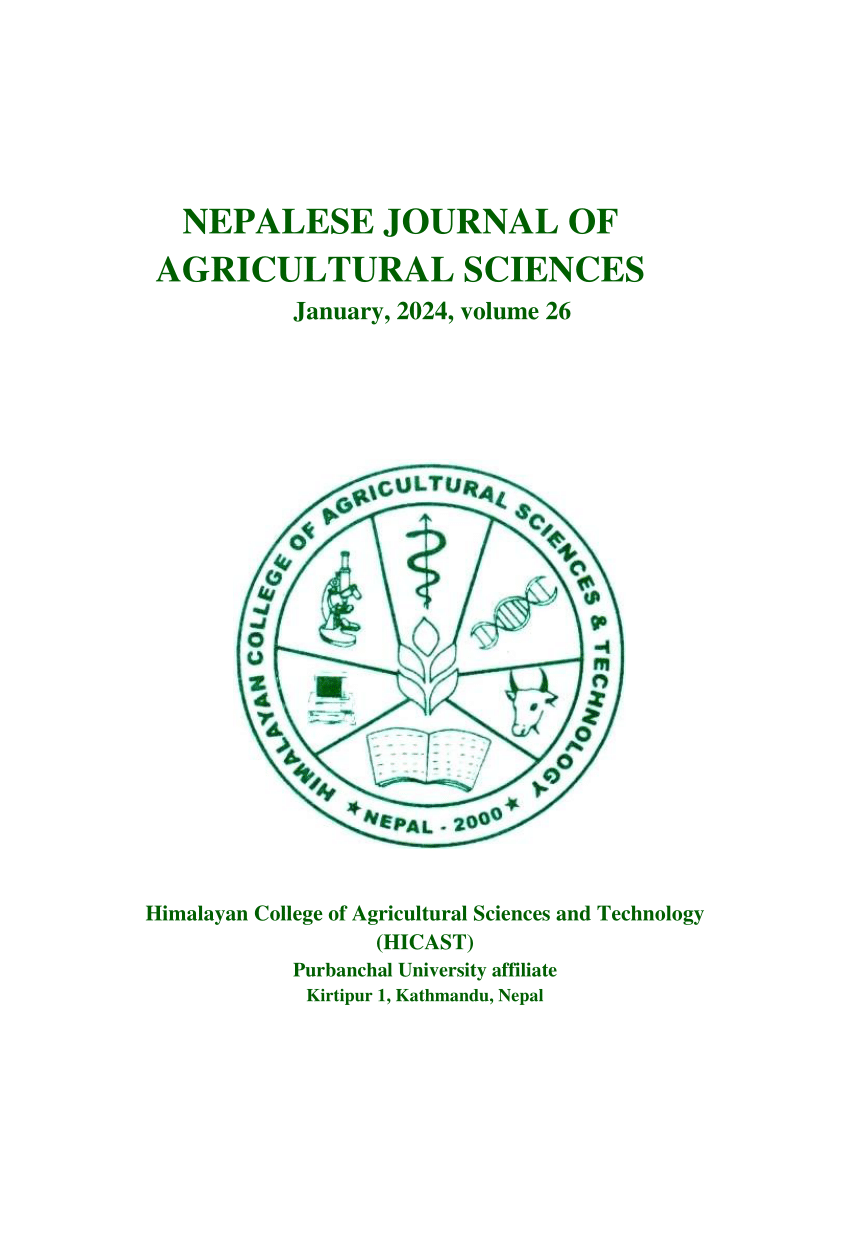 PDF) NEPALESE JOURNAL OF AGRICULTURAL SCIENCES