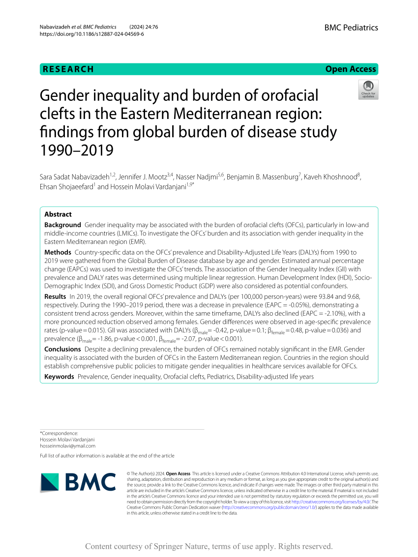 PDF) Epidemiologic trends of infants with orofacial clefts in a multiethnic  country: a retrospective population-based study