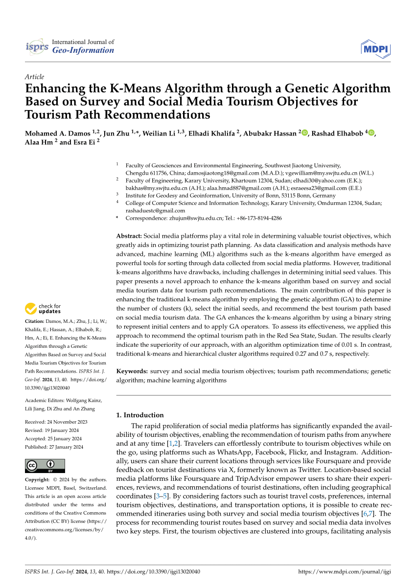 PDF Enhancing the K Means Algorithm through a Genetic Algorithm  